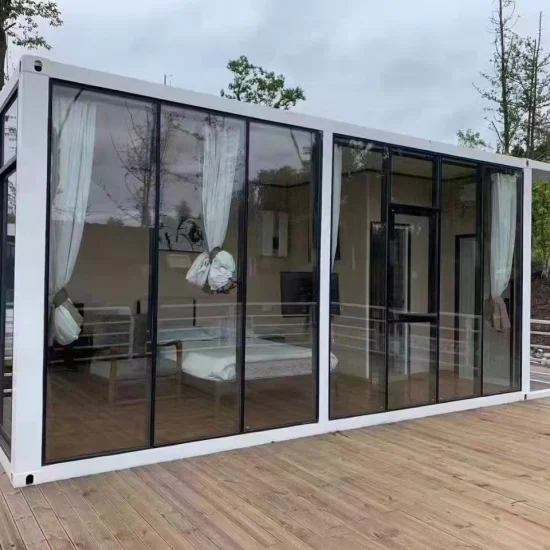 Le conteneur modulaire de véranda abrite une petite maison de luxe fabriquée en Chine